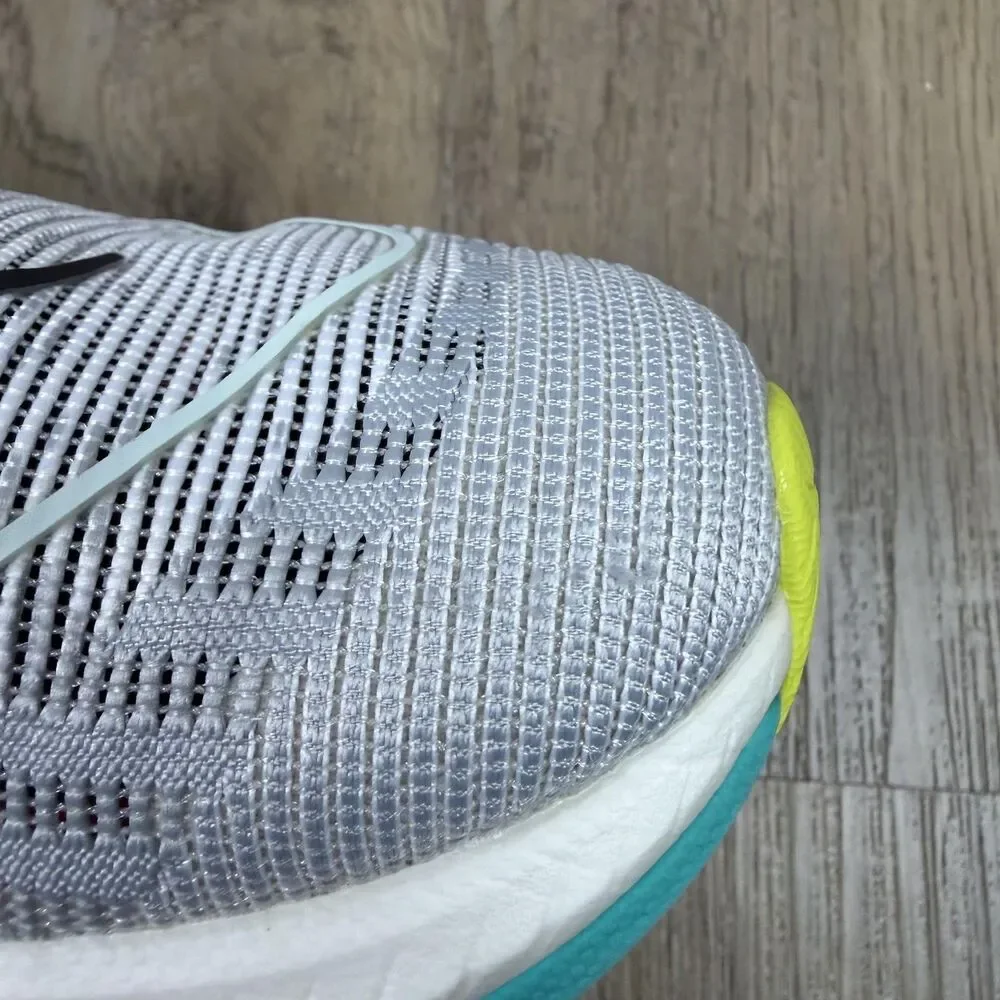 Hoka One One Mach X Shoes Womens Size 9.5 Gray Teal Mesh Running Cushioned